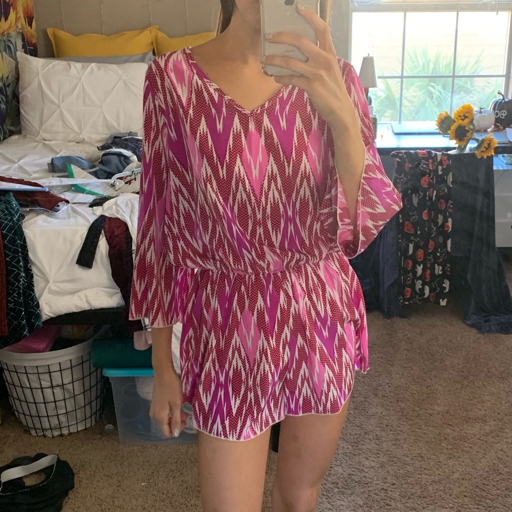 Hot pink romper